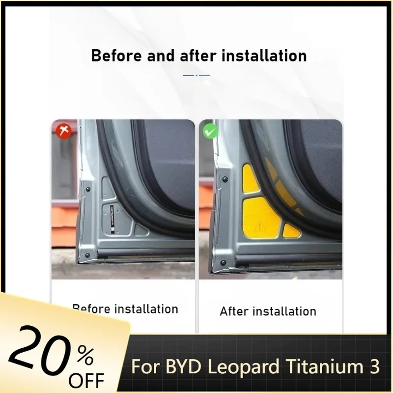 

door reflective warning wheel eyebrow luminous anti-scratch paste interior accessories For BYD Equation Leopard Titanium 3