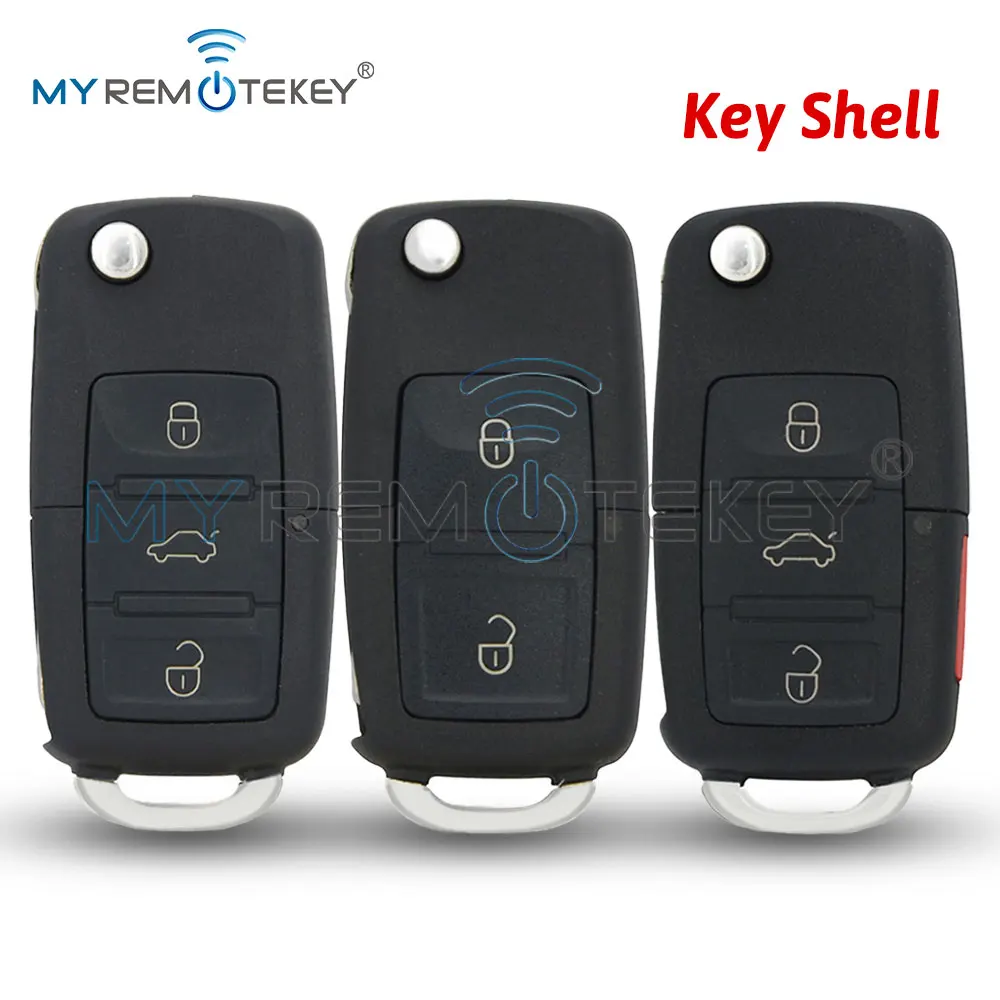 MYREMOTEKEY Remote Key Shell 2/3/4 Button for VW Volkswagen Seat Skoda Polo Bora Golf Passat Jetta
