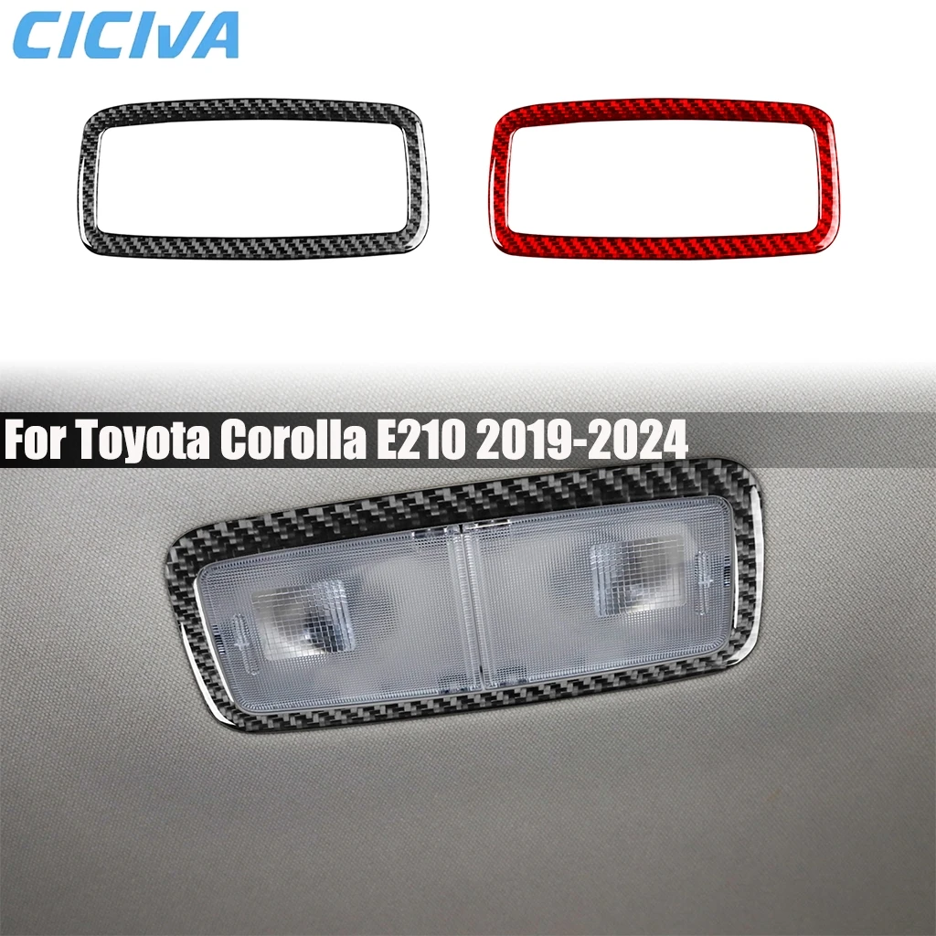 

Carbon Fiber Car Accessories Rear Roof Reading Light Interior Cover Modified Trim Sticker For Toyota Corolla E210 2019-2024