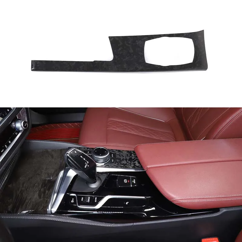 

For BMW New 5 Series (Left Peptide) 2018-2022 car Interior Central Control Mode Knob Protection Board True Carbon Fiber