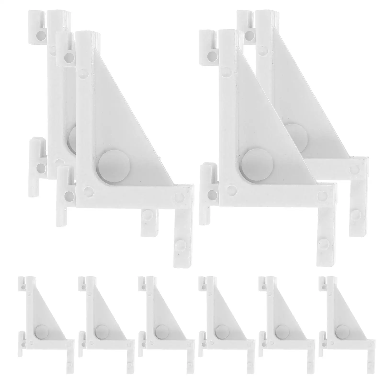 10 Pcs Refrigerator Support Buckle Clamp Shelf Metal Cooler Clip Plastic Hooks Clips