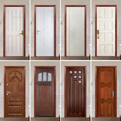 Chinese Retro Printed Home Decoration Door Sticker PVC Detachable Waterproof Wallpaper DIY Living Room Bedroom Door Sticker