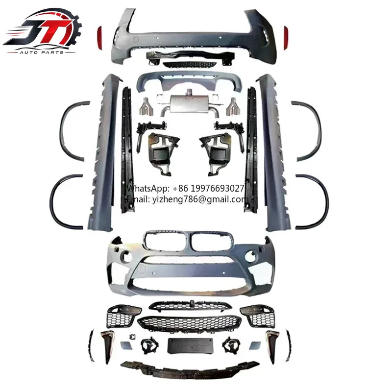 New style Car Bumpers Body Kit for BMW X5 F15 2013 2014 2015 2016 2017 2018 Upgrade X5M with Front Bumper Grilles Rear Bumper Ta