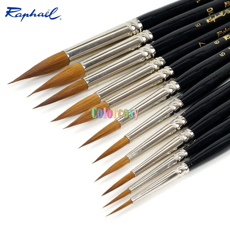 Raphael 8408 Watercolor Painting Brush Kolinsky Sable XF Point Round, Fine Point for Precision, Superior Resiliency,Art supplies