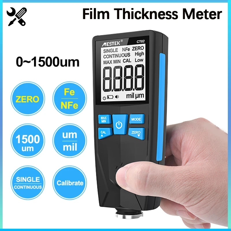 High Accurancy Car Paint Thickness Gauge Fe/NFe LCD Digital Automobile Film Thickness Meter 1500um Мarking Gauge Coating Tester