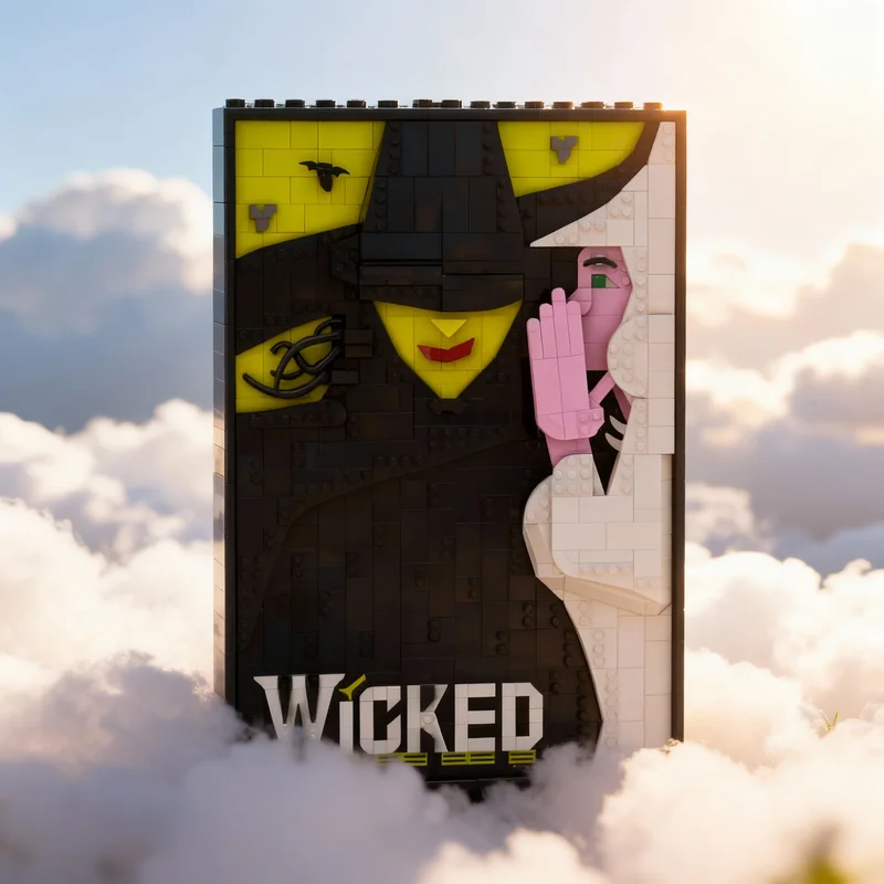 

Набор строительных блоков MOC Wicked Poster Art (911 деталей) – Конструктор для сборки, идея для подарка на Рождество, развивающая игрушка DIY, креативный конструктор из кирпичиков
