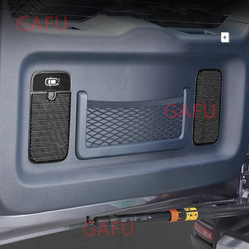 ل BYD معادلة ليوبارد 5 سيارة الباب الخلفي القرن غطاء الفولاذ المقاوم للصدأ التصحيح ديكور السيارات الداخلي واقية الملحقات #2