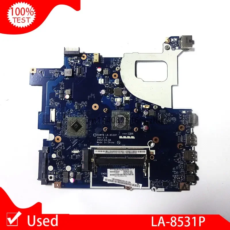 Used Laptop Motherboard For Acer Packard Bell E1-521 TE11BZ NBY1G11001 Q5WT6 LA-8531P Main Board Ddr3