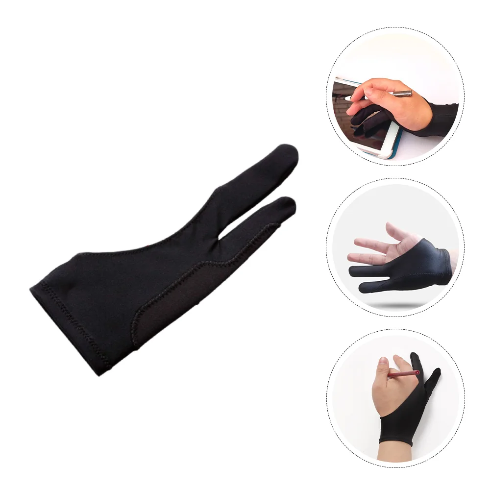 6 Pcs Elastic Gloves for Two-Finger Anti-Mishandling Mistake Prevention Tablet Painting Pen Display