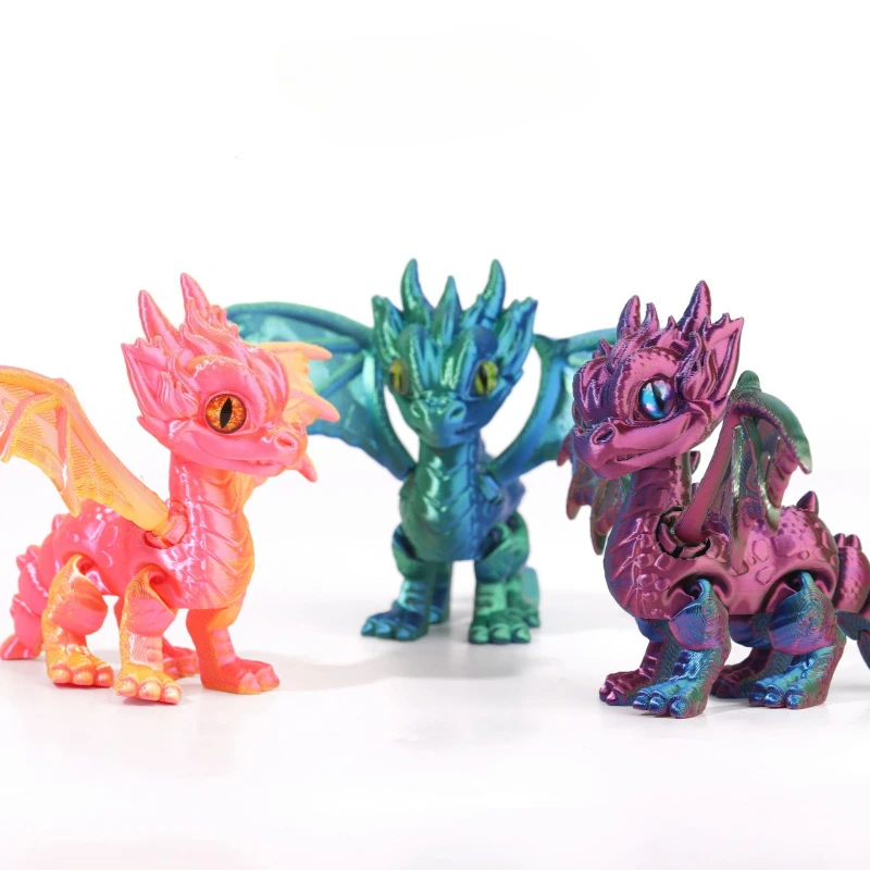 3d Printed Dragon Articulated Demon Dragons Dragon Fidget Dragons Toy Desktop Ornaments Simulation Model Figurines Statue Gifts