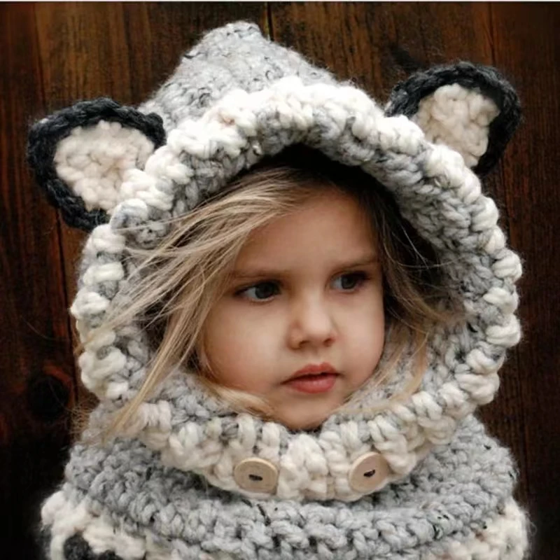 Fashion Baby Caps Cute Baby Soft Lovely Infant Toddler Girl Baby Hat+Scarf Set Autumn Winter Spring for Girls Caps Accessories