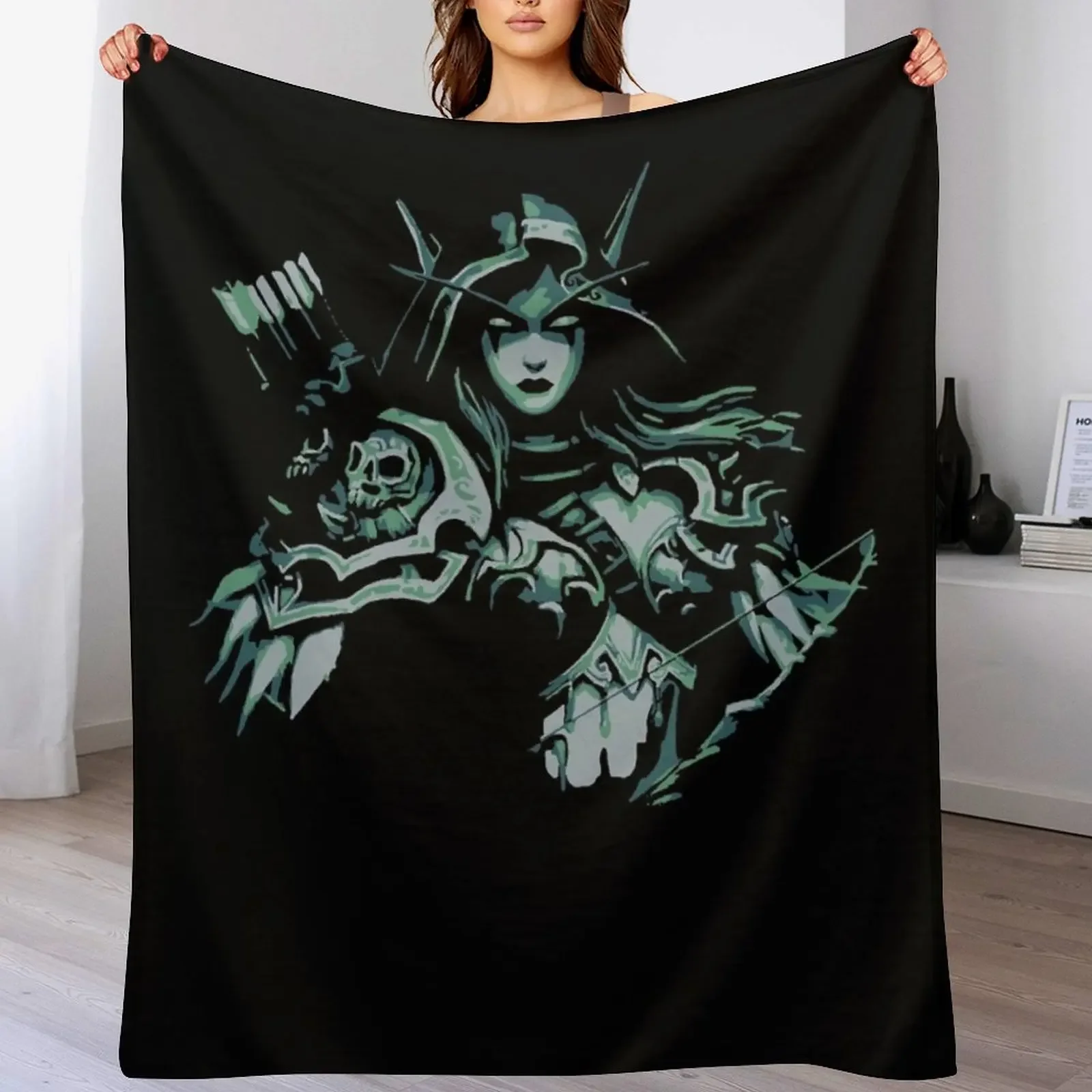 

Sylvanas Windrunner Throw Blanket wednesday Personalized Gift Fashion Sofas blankets and throws Blankets