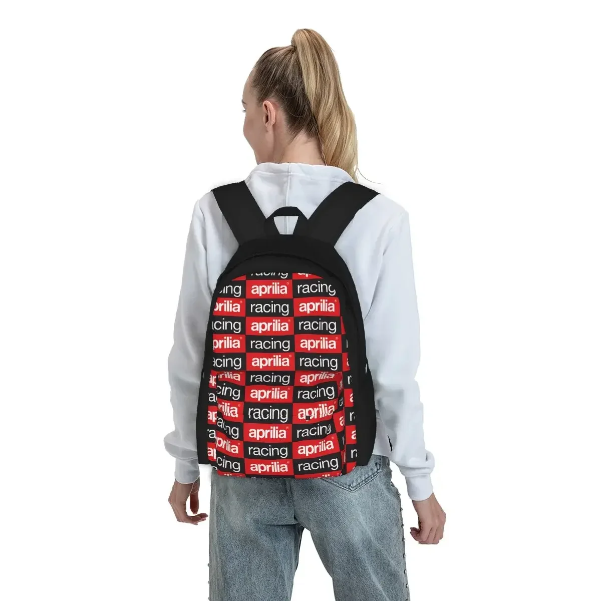 Aprilia Racing Channel Backpacks Boys Girls Bookbag Children School Bags Cartoon Kids Rucksack Laptop Rucksack Shoulder Bag