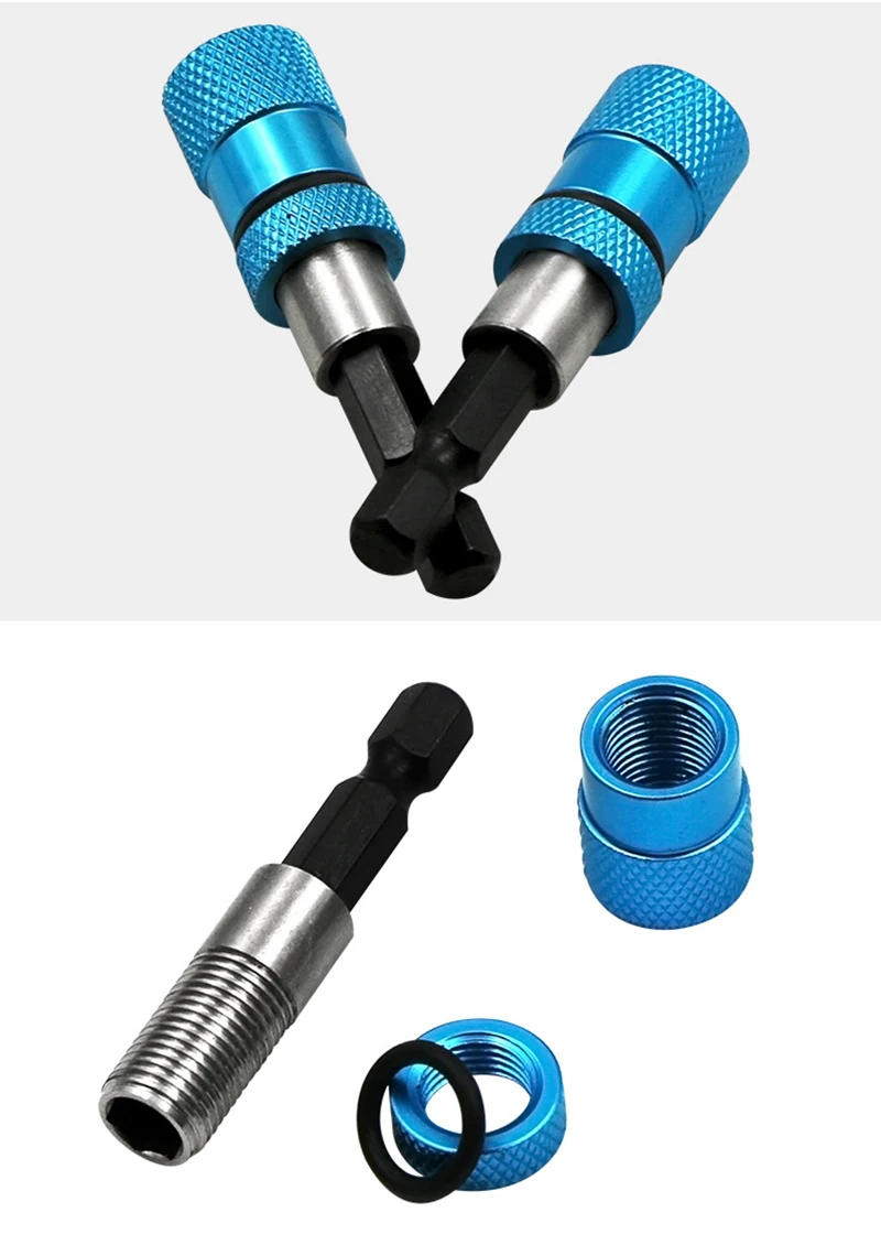 6.35mm 1/4" Inch Hexagonal Handle Square Head Sleeve Rod Wind Batch Electric Sleeve Connection Conversion Extension Rod
