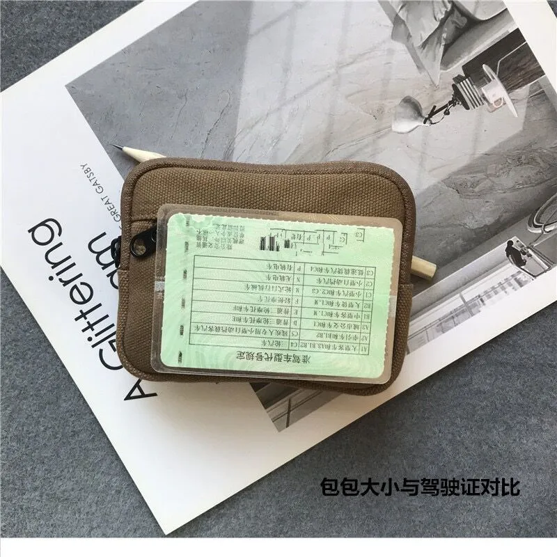 Trendy Wallet for Man Zipper Short Coin Card Bag Mini Key Storage Purse Traveling Portable Small Bags 2023 New