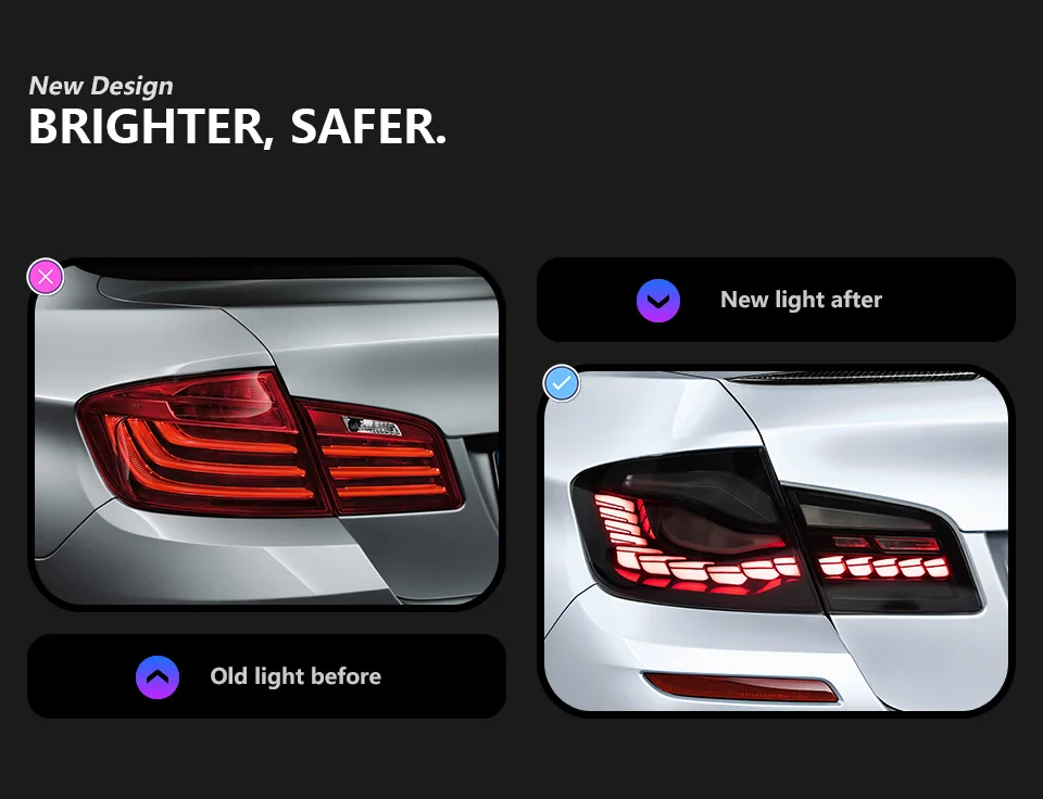 AKD Tail Lamp for BMW F10 F18 5 Series LED Tail Light 2011-2016 528i 530i Rear Fog Brake Turn Signal Automotive Accessories