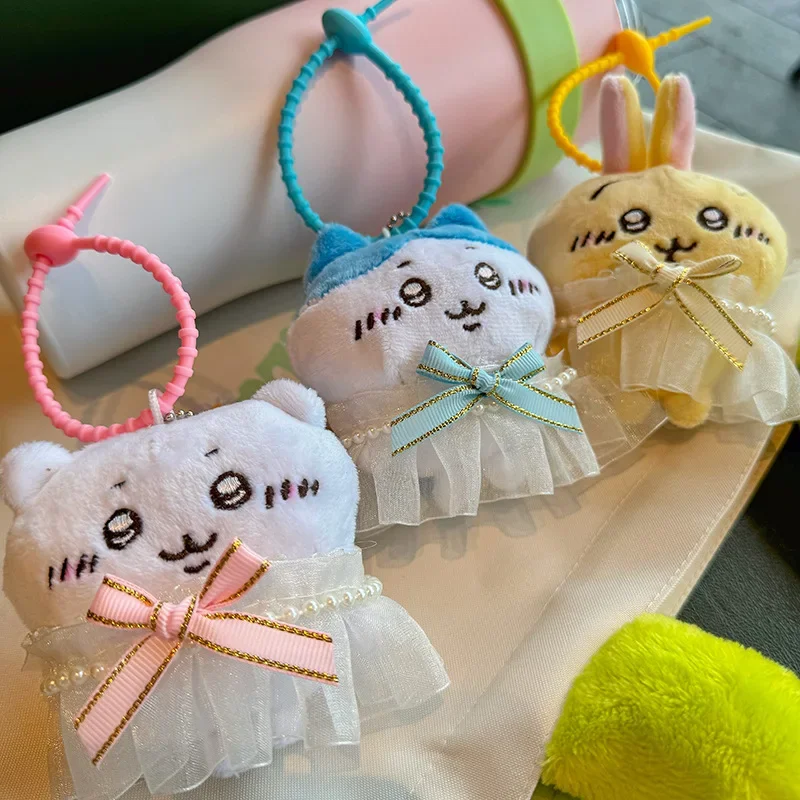 

New Kawaii Chiikawa Hachi Usachi Small Feet Pendant Self-deprecating Bear Bag Charm Pendant Cute Plush Doll Play Doll Toys