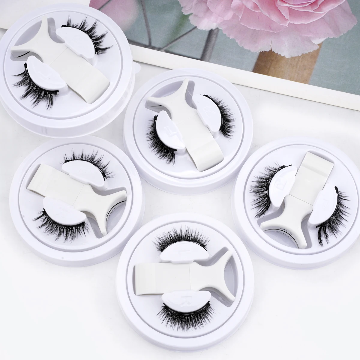 5 Paar magnetische Wimpern, kein Kleber erforderlich, wiederverwendbar, natürlicher Look, künstliche Nerzwimpern, 10-Stil, magnetisches Wimpern-Set für Augen-Make-up-Werkzeug