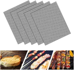 Barbecue Grid Baking Net Accessories Non-Stick Grilling Mesh Mat Works on Smoker Pellet Gas Charcoal BBQ Sheet Liners