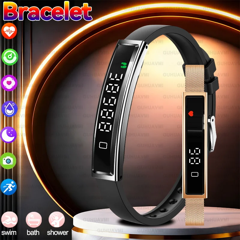 

2025New Sports Waterproof Smart Band Bracelet Gesture Control take a photo Heart Rate Blood Oxygen Sleep Monitor Pedometer watch