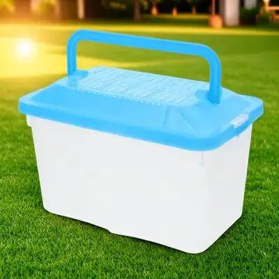

Lightweight Portable Turtle Feeding Box Home Living Habitat Reptile Tank Transparent Fish Aquarium Breeding Container Plastic