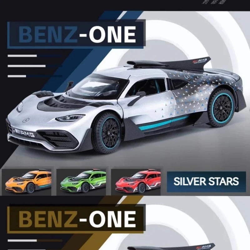 

Retail Box 1:24-Benz ONE Alloy Sports Car Model Toys for adults and children, with sound and light, tabletop ornament gifts