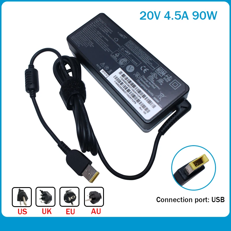 Imagem -01 - Carregador Portátil para Lenovo Thinkpad x1 Ultrabook B40 G50 M4400 M4450 Z50 Z505 Essential G400s G405s Pin Usb Ot-apb03 20v 4.5a 90w carregador portatil para lenovo thinkpad x1 ultrabook b40 g50 m4400 m4450 z50 z505 essential g400s g405s pin usb ot apb03 20v 45a 90w 01