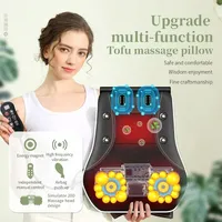 Electric Head Neck Cervical Ttraction Body Massager Car Back Pillow with Heating Vibrating Massage Device