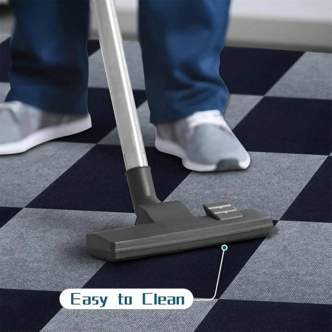 10 Uds. Alfombra autoadhesiva a rayas fácil de instalar de 30x30cm para alfombrillas de oficina, sala de estar y dormitorio con fondo de papel de aluminio-