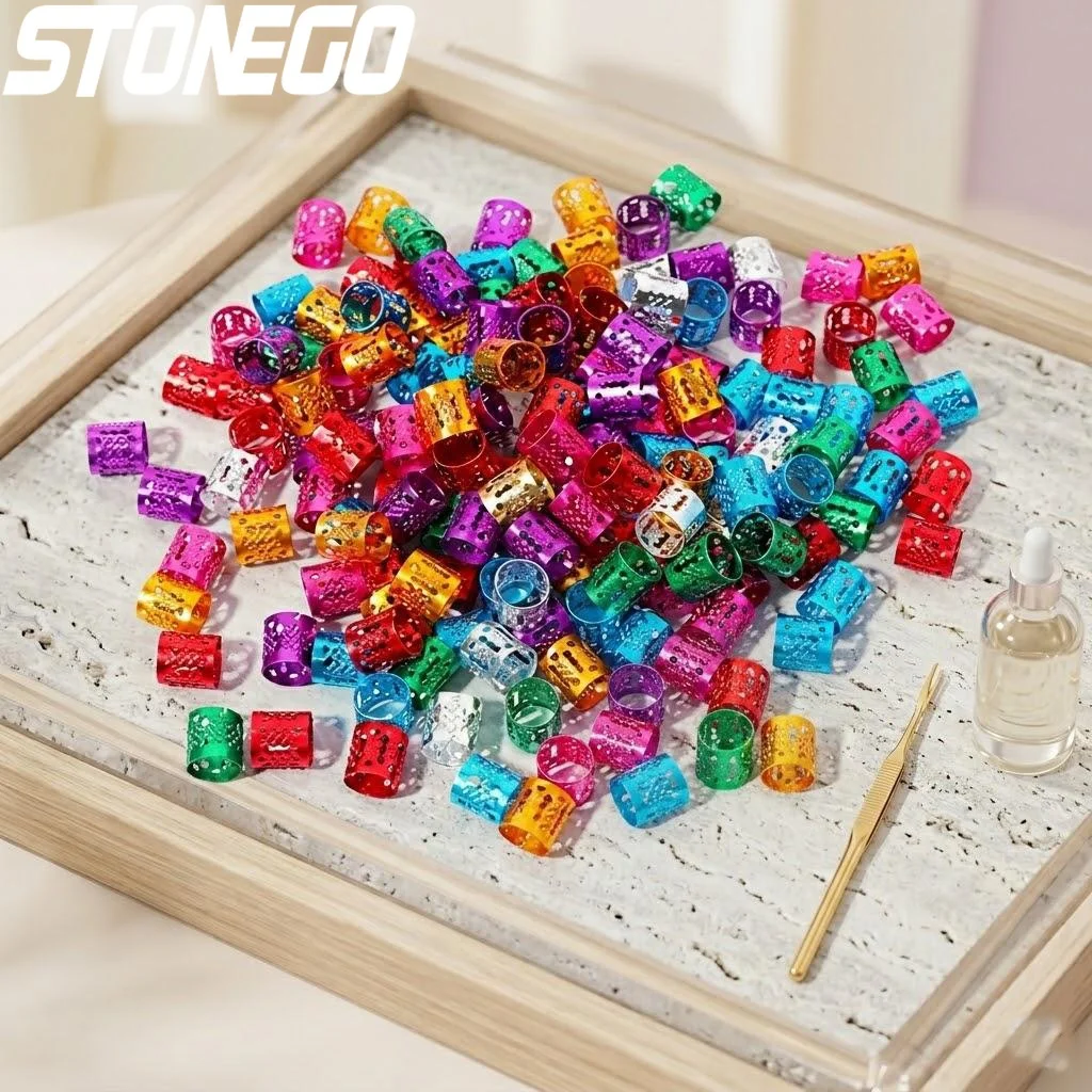50 Pcs Kids Teens Braided Hair Clips Set Styling Tools for Hip Hop Hairstyles Accessories Hair Buckle Clips