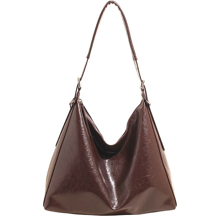 

Big Black Shoulder Bags for Women Large Hobo Shopper Bag Solid Color Quality Soft Leather Crossbody Handbag Lady Travel Tote Bag