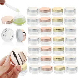 30/50Pcs 3g 10g  Luxury Transparent Cosmetic Glitter Nail Powder Jar Empty Make-up Sample Jar Plastic Acrylic Glitter Pot