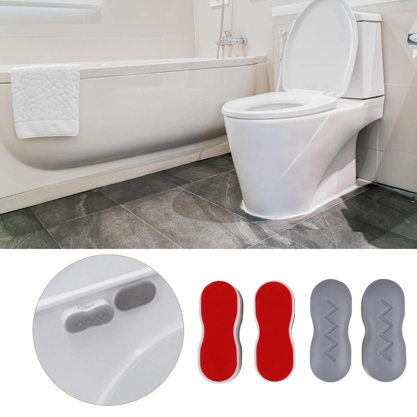 Toilet Seat Bumper Set Replacement Bidet Covers Heightening Spacer Kits Bidet Lid Cushioning Pads Toilet Attachment