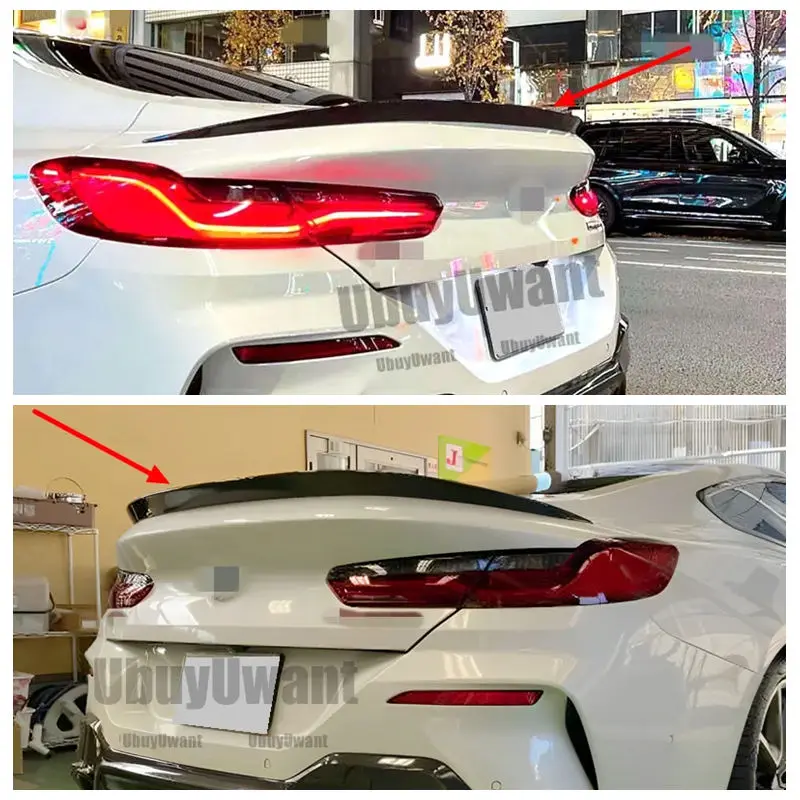 

For BMW m8 Series G14 G15 G16 840i Carbon Fiber Rear Roof Spoiler Wing Trunk Lip Boot Cover Car Styling