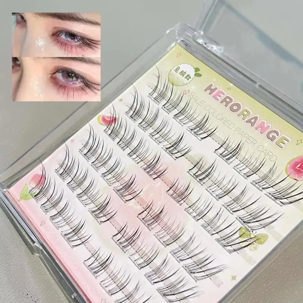 Nature Long Fox Eye False Eyelashes Segmented Lash Extension Eyelash Grafting Cluster Daily Use Makeup Supplies DIY Eyelash