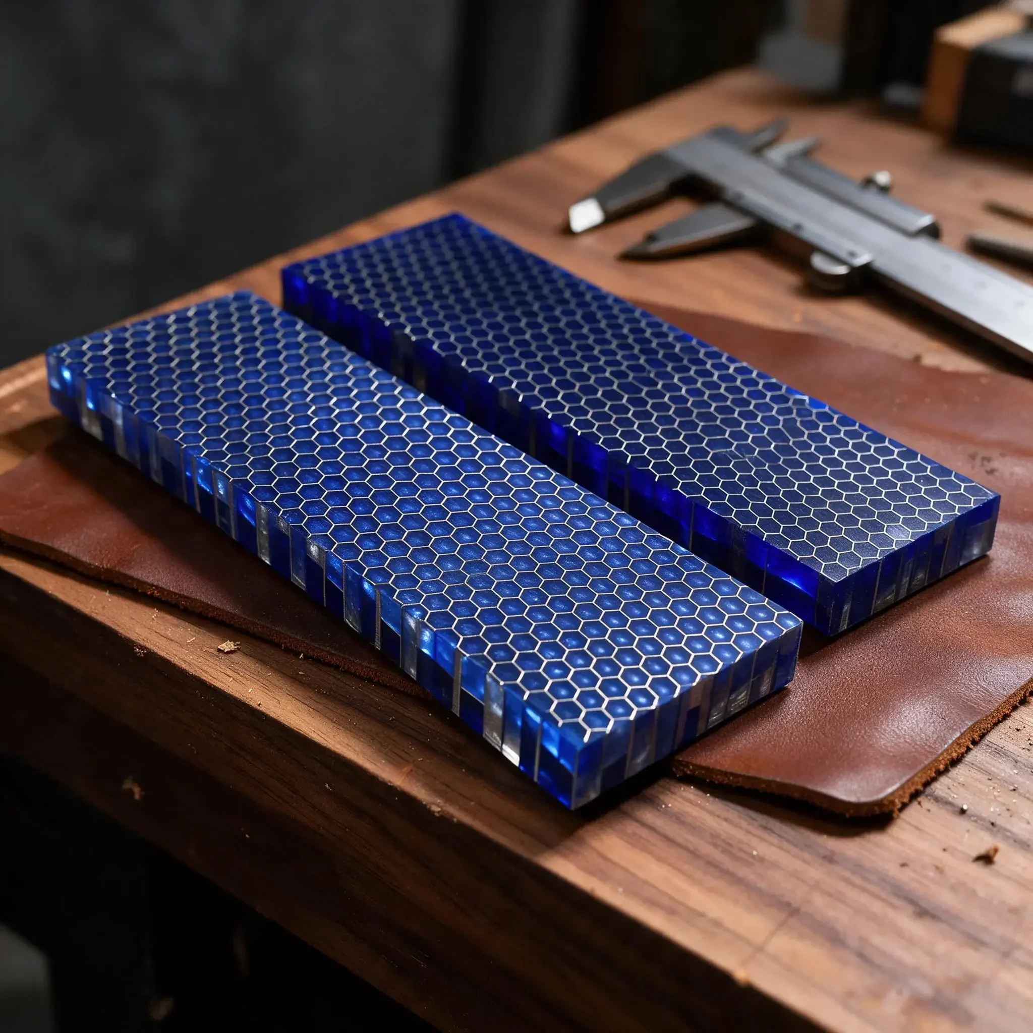 C-Tek Honeycomb Resin Board DIY Resin Material Knife Handle Snake Skin Pattern Honeycomb Resin Board Handmade Tool Handle Path