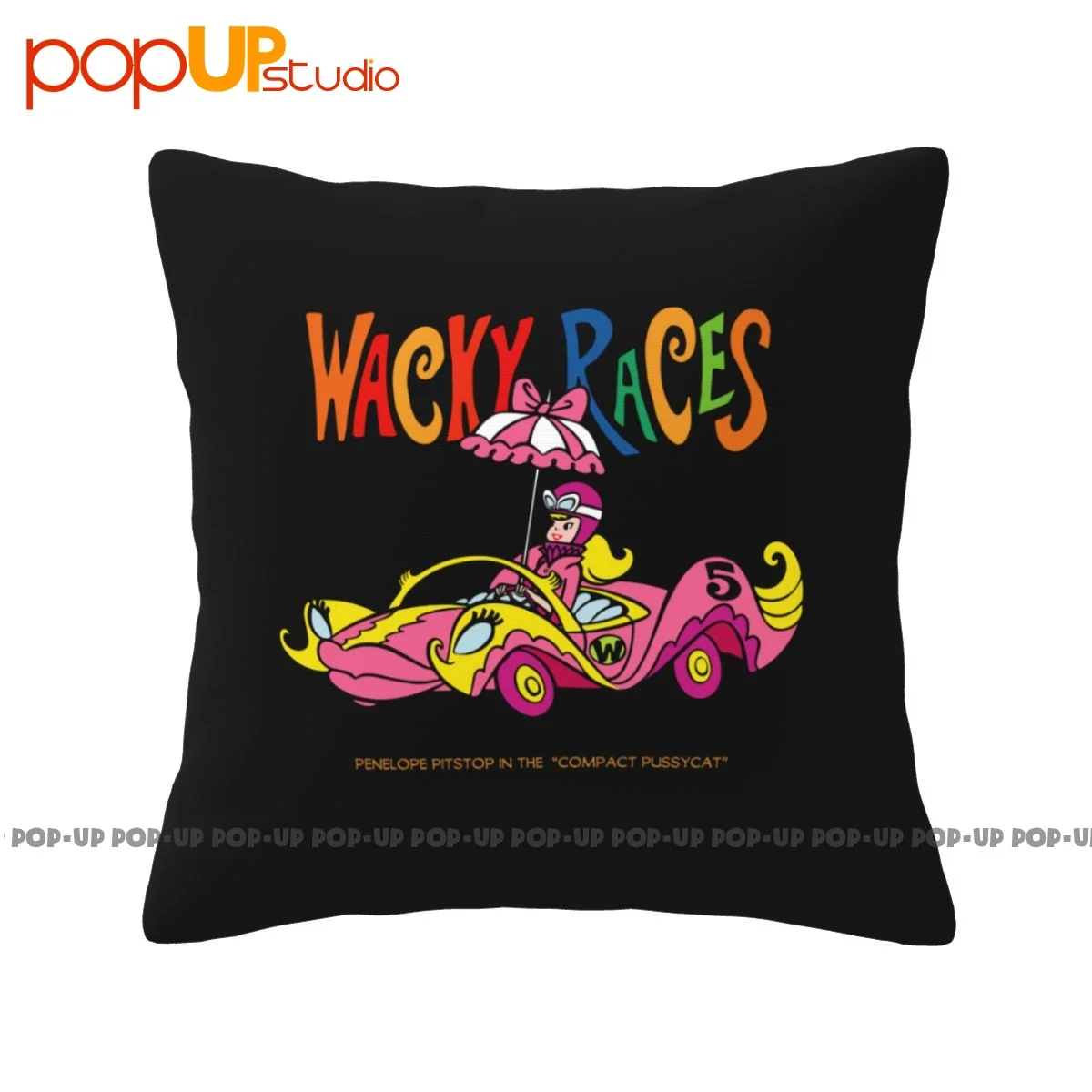 Sleep Wacky Races Cartoon Penelope Pillowcase Throw Pillow Cover Vintage Decoration For Bedroom