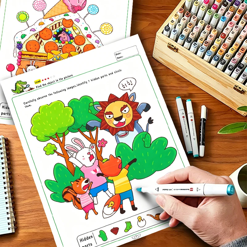 Hidden Differences Activity Book, | Attention and Concentration Training | Visual Perception Skills, Find the Differences Game