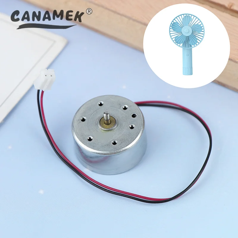 RF-300C Mini 300 Motor DC 1.5V -6V 7000RPM Micro 24.4MM Round Spindle Motor Low Current DIY Solar Power Fan Hobby Toy Model