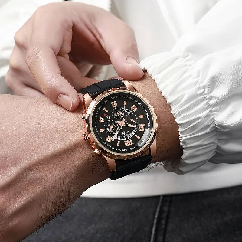 Men's Luxury Business Casual Men's Sports Style Silicone Quartz Watch, The Best Choice For Men's Gifts (No Box)