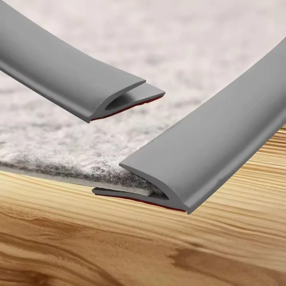 1 قطعة 39.37in 3.5cmX1cm عالية الجودة PVC السجاد حافة شريط الكسوة كوتابل مرنة الطابق الانتقال قطاع آمنة مقاوم للماء البساط حافة