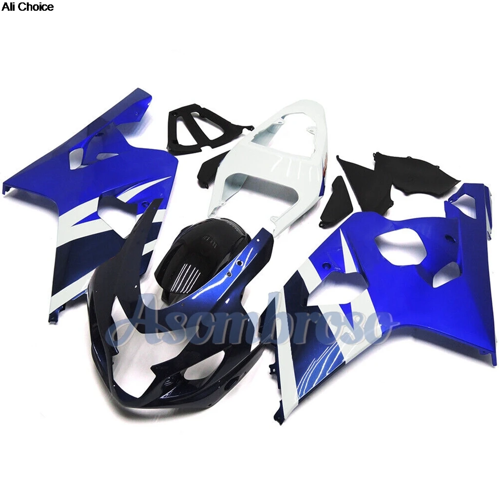 Installing an fairing kit for GSXR600 750 2004 2005 GSXR750 04 05 K4 GSXR 600 blue-white motorcycle body