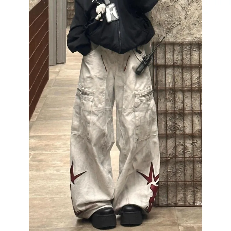 

Women's Jeans High Waist Vintage Straight Baggy Denim Pants Summer Streetwear Y2K Design Fashion Wide Leg Denim Trouser