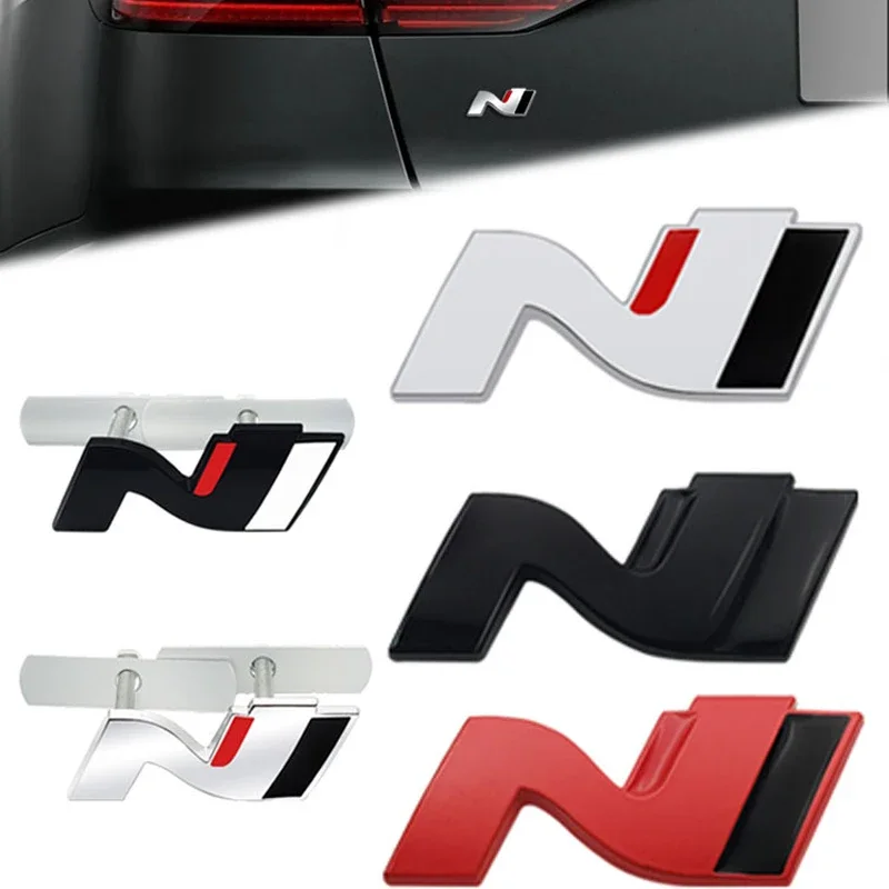 3d metal n emblema grade crachá adesivos decalque para hyundai n line i30 i20 sonata acento tucson elantra ix35 coolpad azera getz