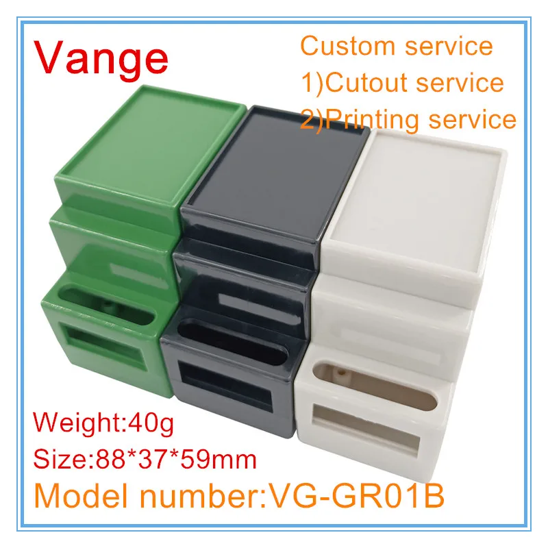 Vange industrial control enclosure 88*37*59mm ABS plastic project box din rail case