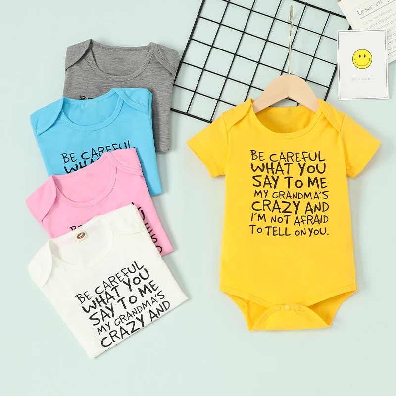 Newborn Jumpsuit 0-18 Months Old Baby Clothing Female Baby Short Sleeved Jumpsuit Baby Triangle Jumpsuit