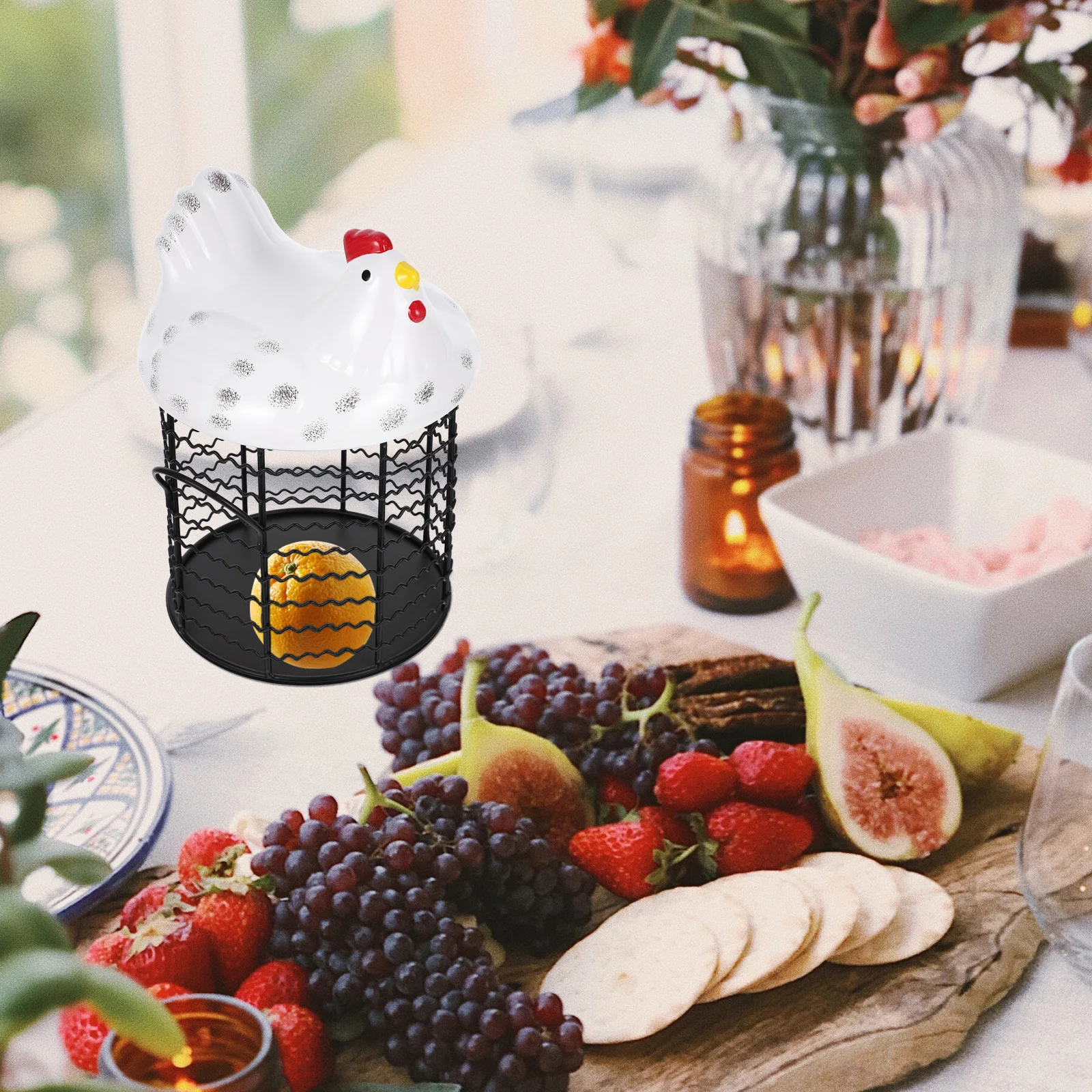 

Eco-Friendly Kitchen Storage Basket Egg Holder Fruit Basket Multifunctional Organizer Exquisite Craftsmanship Tidy Countertop