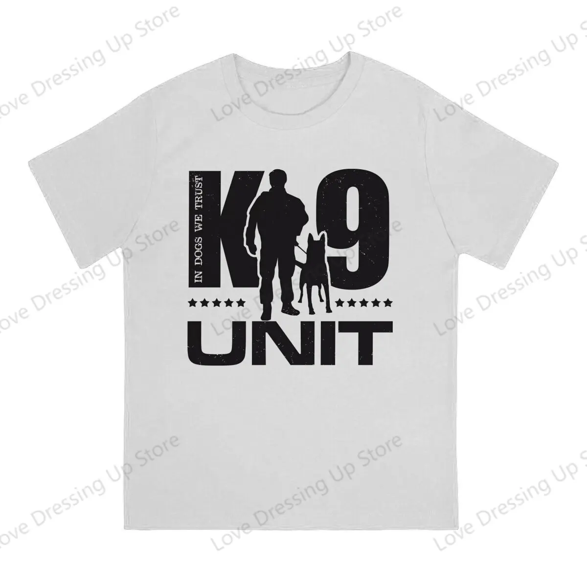 K9 Unit Police Dog Unit Malinois Print Funny Short Sleeved T-shirt Men Women Versatile Belgian Malinois  Loose Tops