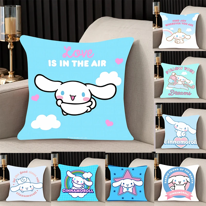 

Cinnamoroll home decor Pillow Cover iving room bedroomo office car 45x45 Dakimakura Throw Pillows Square Pillowcase