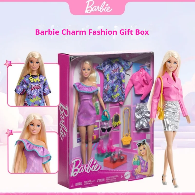

30cm New Barbie Dolls Fashion Matching Charm Shining Fashion Gift Boxes Girls' Dressing Playful Gifts Toys Doll Figure HYT61